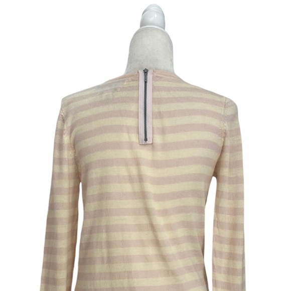 Clements Ribeiro Sweater Extra Fine Merino Wool Jumper Polka Dot Striped Pink - Picture 4 of 6